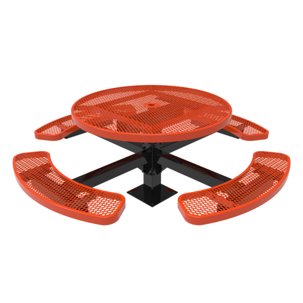 46in Round Pedestal Table - Expanded Metal - Surface Mount