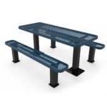Rectangular Independent Pedestal Table